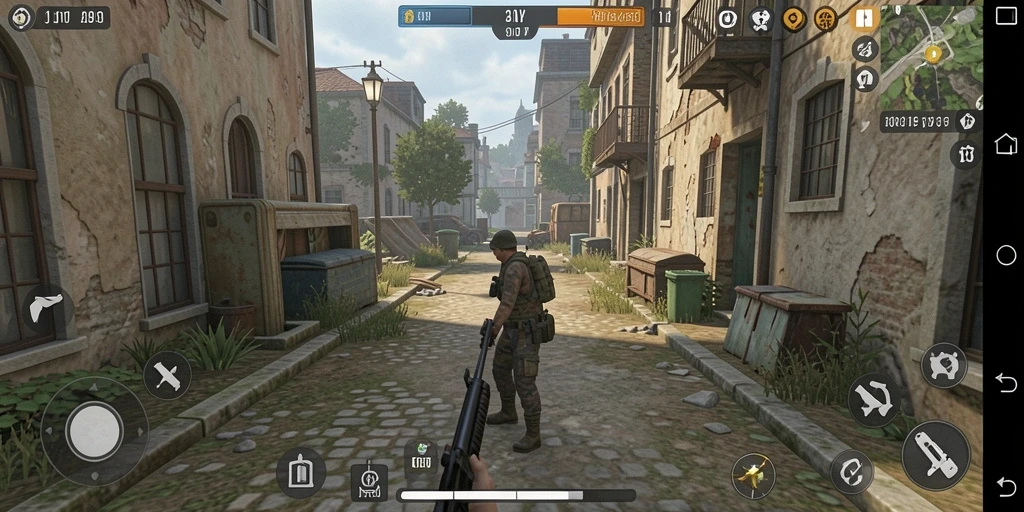 Tampilan karakter dengan desain yang unik.