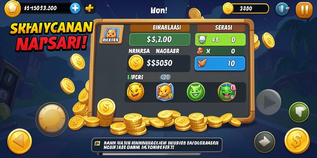 Screenshot menunjukkan berbagai karakter yang dapat dimainkan.